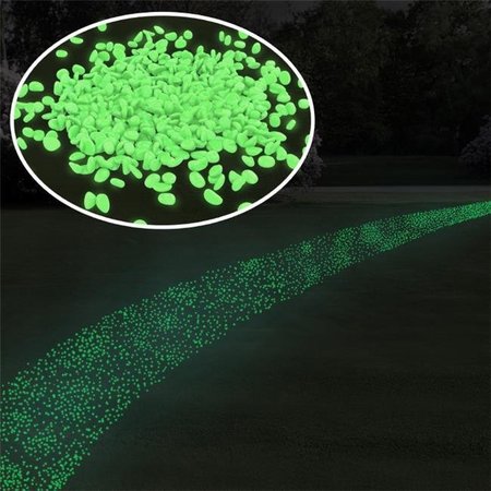 PURE GARDEN Pure Garden 50-LG5074 Garden Stones - Glow in the Dark Solar Pathway Pebble Lights; Green - 500 Count 50-LG5074